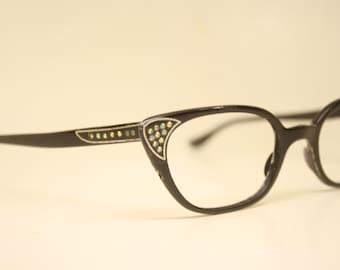 1950s glasses Aluminum Eyeglasses Vintage Eyewear Retro Glasses