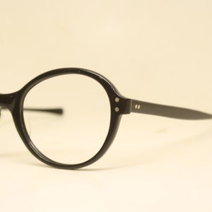 Vintage Eyeglasses Round Rhinestone Crystal-Studded  Plastic Retro 1960\'s Vintage 1950s Rhinestone Studded Eyeglass Frames Silver and  main image 3
