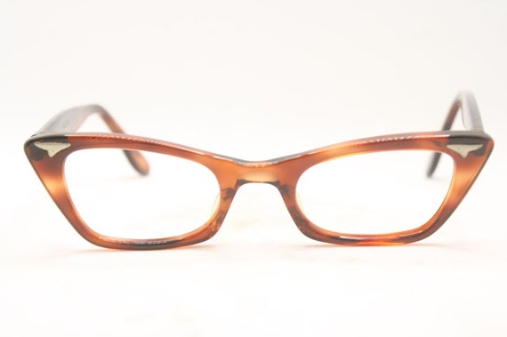 Small Tortoise Unused Cat Eye Eyeglasses Vintage … - image 2