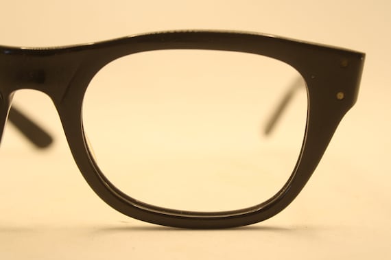 Black Retro Glasses Vintage Eyeglass Frames 1960'… - image 1