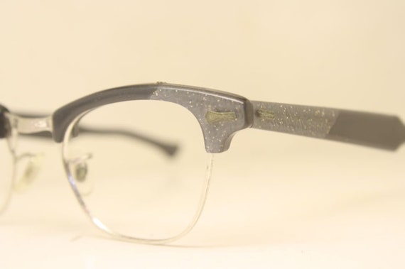 Gray Unused Cat Eye Eyeglasses Vintage Glasses - image 4