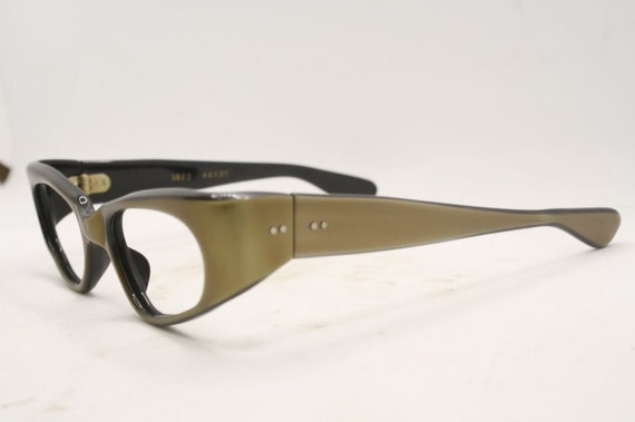 Small Green Vintage Cat Eye glasses Eyeglasses Fr… - image 4