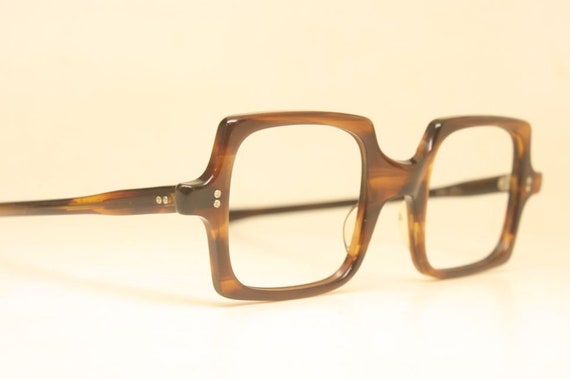 Unused Square Tortoise Vintage Eyeglasses Retro G… - image 3