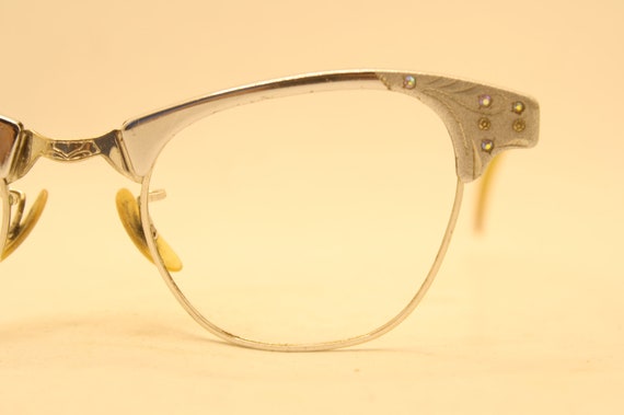 Vintage Silver Cat Eye Glasses Artcraft vintage E… - image 1