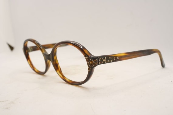 Vintage Tortoise Oval Eye glasses Eyeglasses Fram… - image 1