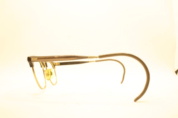 Brown Vintage Browline 1950s 1960s Eyeglasses - image 3