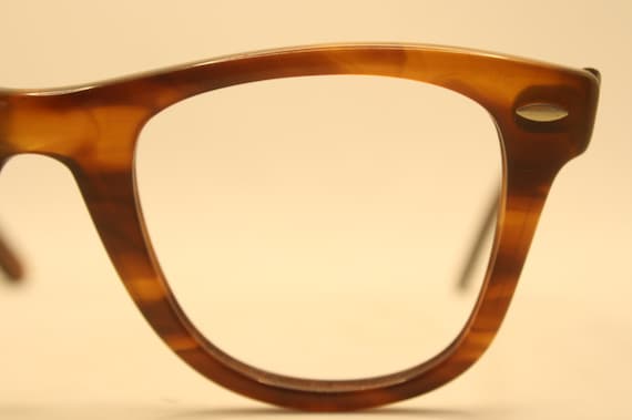 Tortoise Retro Glasses Vintage Eyeglass Frames 19… - image 1