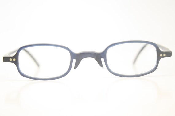 Vintage Eye Glasses Blue Square Eyeglasses Retro … - image 2