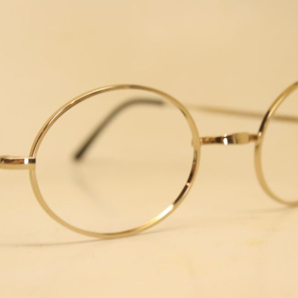 Unused Oval Gold Windsor Style Frames John lennon Glasses Retro Eyeglass Frames Glasses