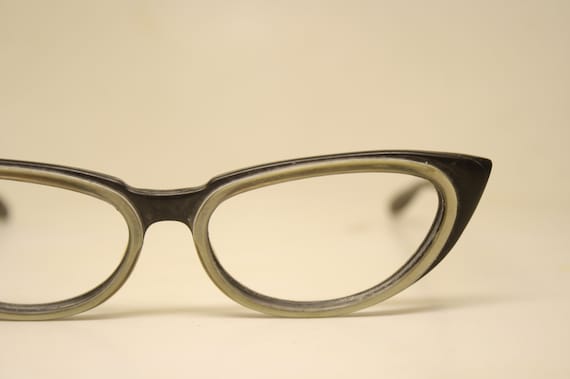 Black Cat Eye glasses vintage Eyewear Retro Glass… - image 1