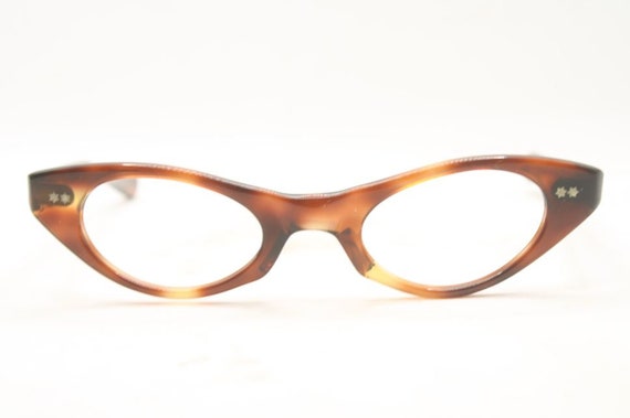 Small Tortoise Unused Cat Eye Eyeglasses Vintage … - image 2