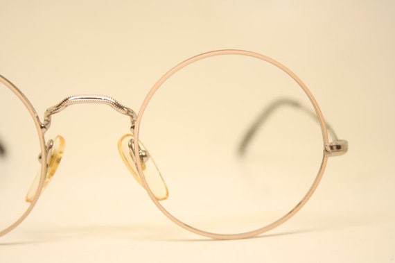 Fully Round Glasses Frames  Vintage Style Silver … - image 3