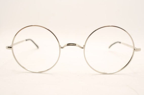 Unused Silver Round Glasses Frames lennon Retro E… - image 2