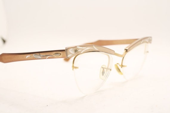 Cat Eye Glasses Vintage Brown B&L Eyewear Retro G… - image 1