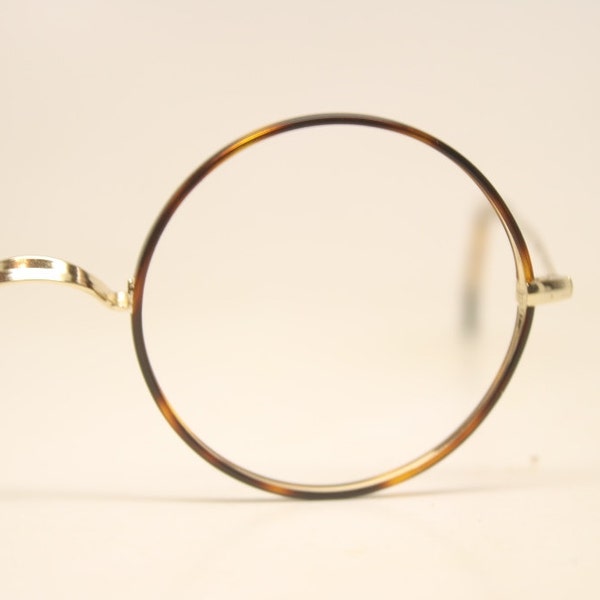Unused Gold Tortoise Windsor Style Frames John lennon Glasses Retro Eyeglass Frames Round Glasses