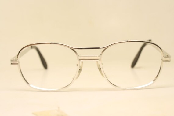 Vintage Eyeglasses Silver Aviator Old Stock 1980s… - image 3