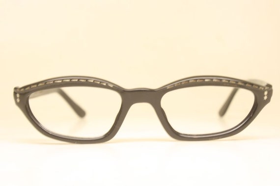Black Unused Cat Eye Eyeglasses Vintage Eyewear - image 2