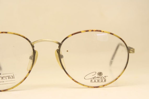 Vintage Eyeglass Frames Bronze Tortoise Continent… - image 3