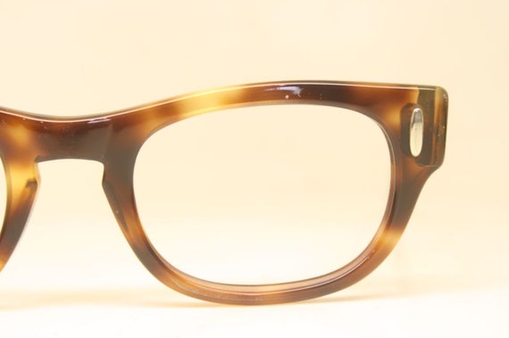 Vintage Tortoise Horn Rimmed Glasses U/Z Frames - image 3