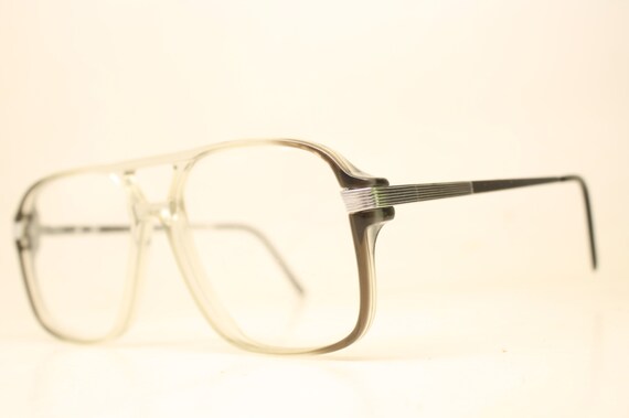 Unused Silver Fade Aviator Vintage Eyeglasses Hau… - image 4