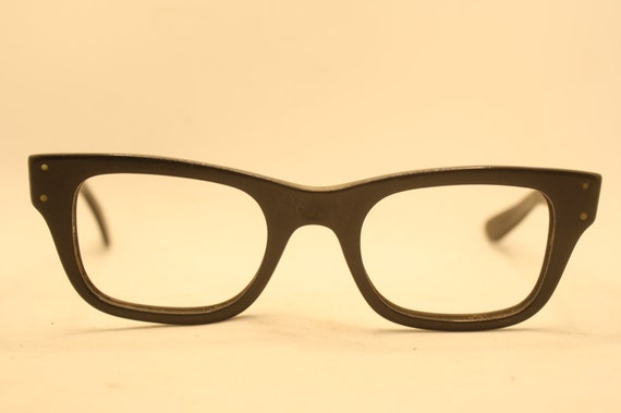 Black Retro Glasses Vintage Eyeglass Frames 1960'… - image 2