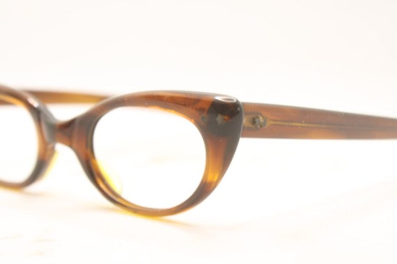 Small Tortoise Unused Cat Eye Eyeglasses Vintage … - image 2