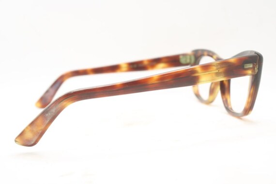 Vintage Tortoise Horn Rimmed Glasses 1960s Frames - image 5