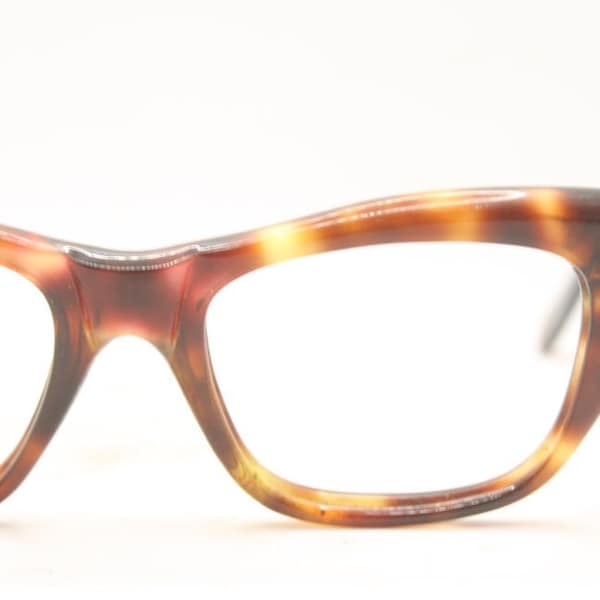 Vintage Tortoise Horn Rimmed Glasses 1960s Frames