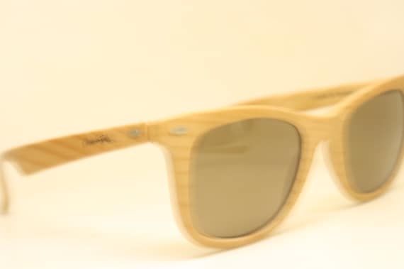 Vintage SunGlasses Frames Woodgrain Retro Glasses… - image 2