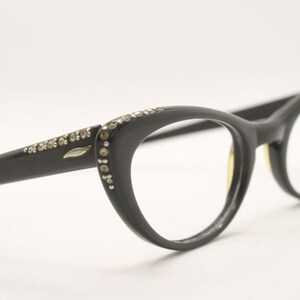 Small Gray Cat eye Glasses vintage Eyewear Retro Glasses image 1