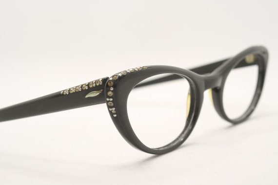 Small Gray Cat eye Glasses vintage Eyewear Retro … - image 1