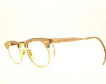 Lunettes marron vintage Browline années 1950 années 1960