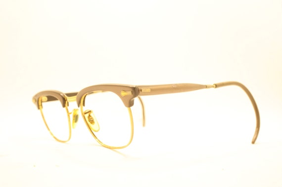 Brown Vintage Browline 1950s 1960s Eyeglasses - image 1