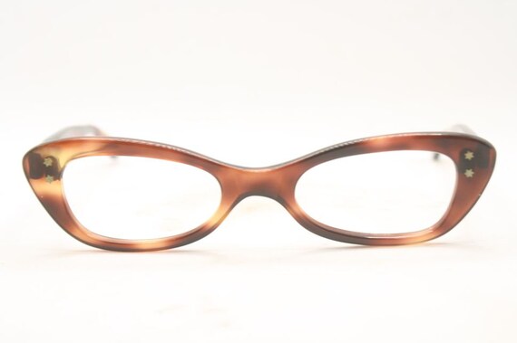 Small Tortoise Unused Cat Eye Eyeglasses Vintage … - image 2