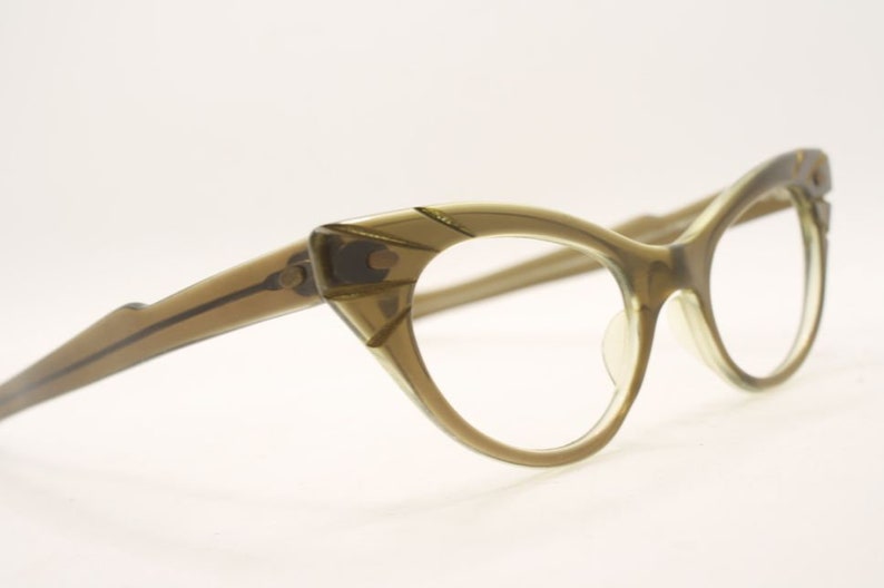 Brownsmoke Cateye Glasses vintage Eyewear Retro Glasses image 1