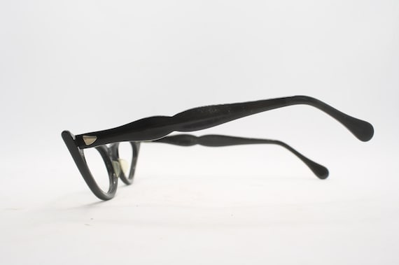 Vintage black Cat Eye Glasses vintage Eyewear Ret… - image 4
