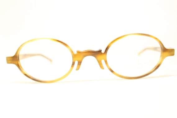 NOS Oval Tortoise Vintage Eyeglasses Retro Classi… - image 1