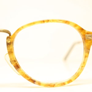 Unused Gold Bronze Colorful Vintage Eyeglasses Haute Couture