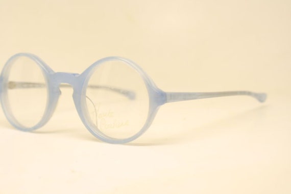 Round Glasses Blue Child Size Frames 1980s Retro … - image 4