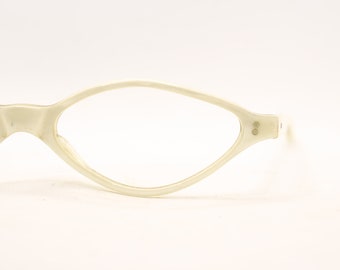 Vintage white Cat Eye Glasses vintage Eyewear Retro Glasses