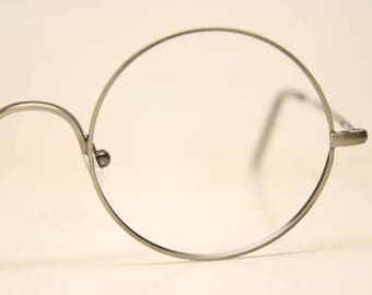 Runda glasögon Oanvända grå bågar Retro glasögonbågar Vintage runda glasögon
