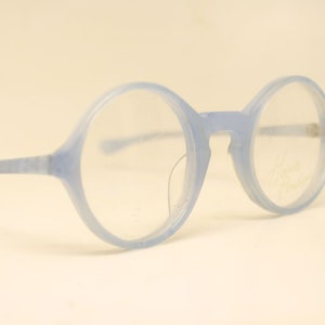 Round Glasses Blue Child Size Frames 1980s Retro Eyeglass Frames