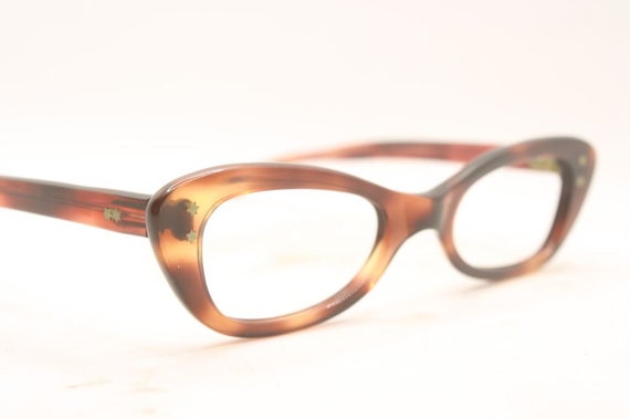 Small Tortoise Unused Cat Eye Eyeglasses Vintage … - image 3