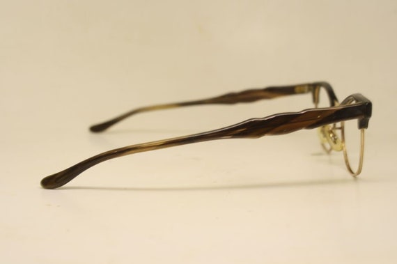 Brown Cat Eye Eyeglasses gold filled Vintage Eyew… - image 5