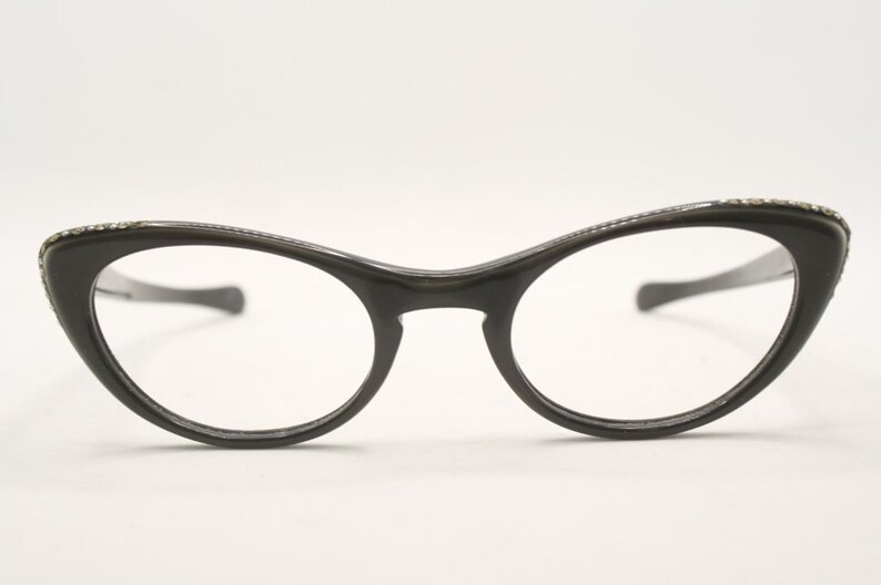 Small Gray Cat eye Glasses vintage Eyewear Retro Glasses image 2