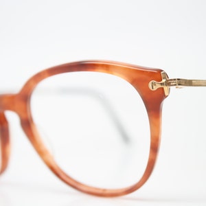 Unique Vintage Gold Glasses Tortoise Square Shaped Retro Eyeglasses