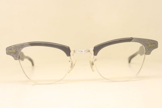 Gray Unused Cat Eye Eyeglasses Vintage Glasses - image 2