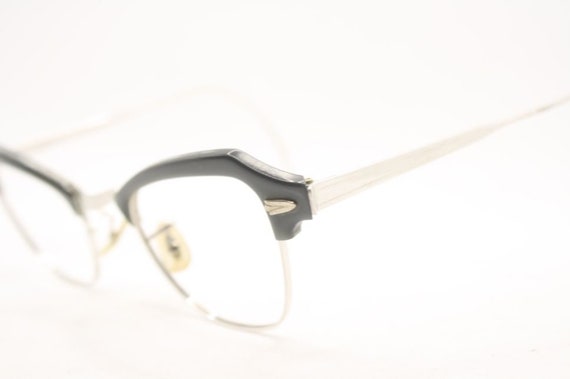 B&L Gray Silver Cat Eye Glasses Vintage Eyewear R… - image 4