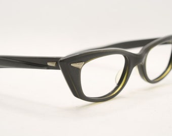 Small Black Catseye Glasses vintage Eyewear Retro Glasses