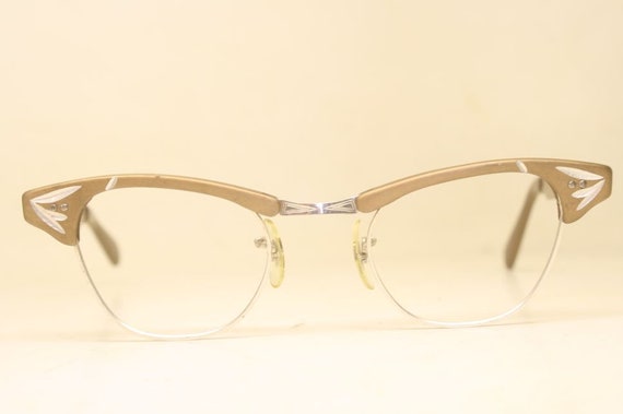Brown Unused Cat Eye Eyeglasses Vintage Glasses - image 2